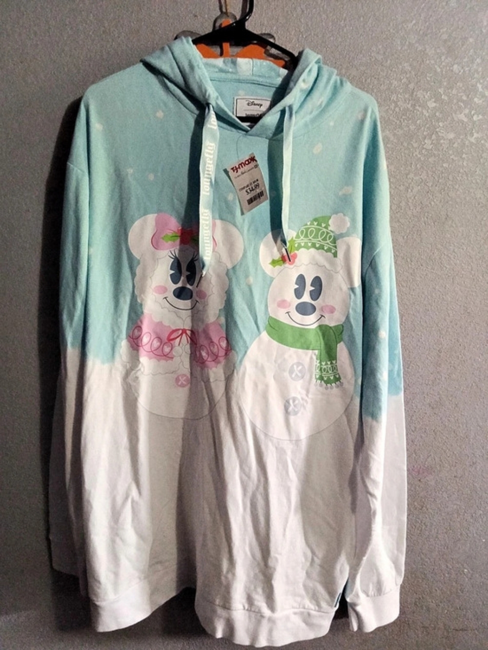 Disney Loungefly Character Hoodie Character Hoodie in Blue & White XL NWT